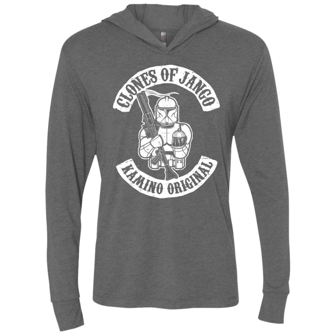 T-Shirts Premium Heather / X-Small Clones of Jango Triblend Long Sleeve Hoodie Tee