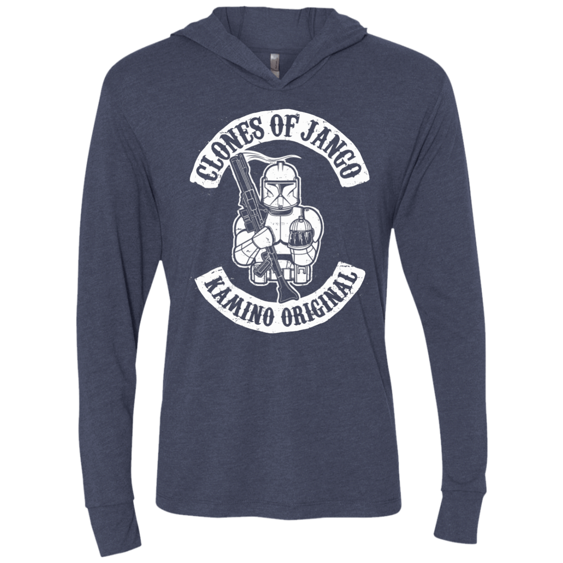 T-Shirts Vintage Navy / X-Small Clones of Jango Triblend Long Sleeve Hoodie Tee