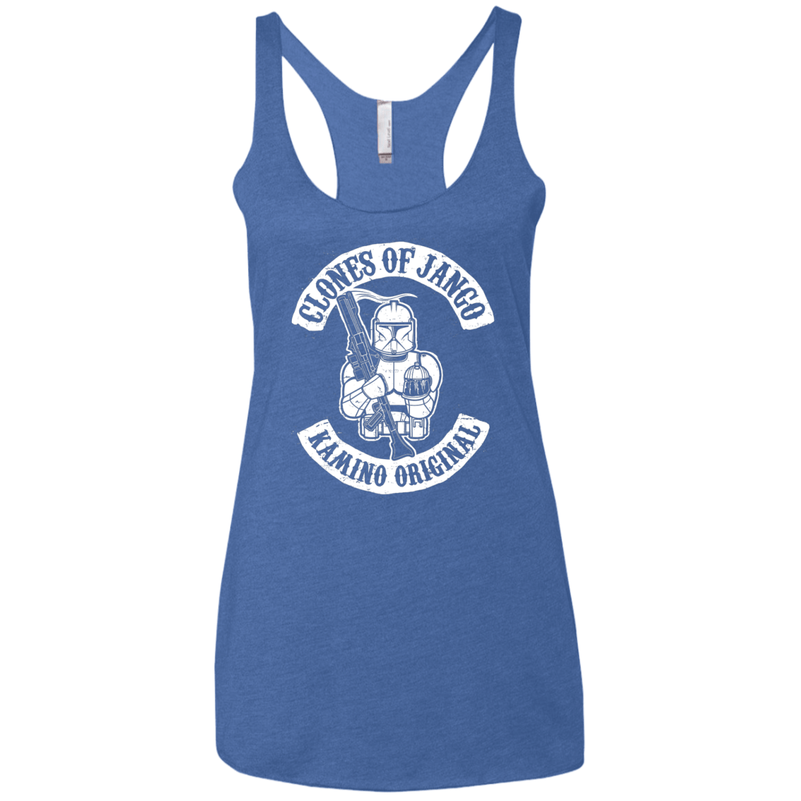 T-Shirts Vintage Royal / X-Small Clones of Jango Women's Triblend Racerback Tank