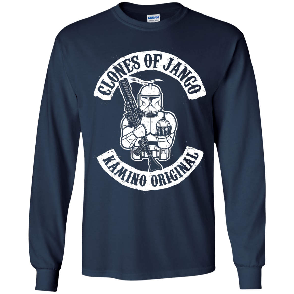 T-Shirts Navy / YS Clones of Jango Youth Long Sleeve T-Shirt