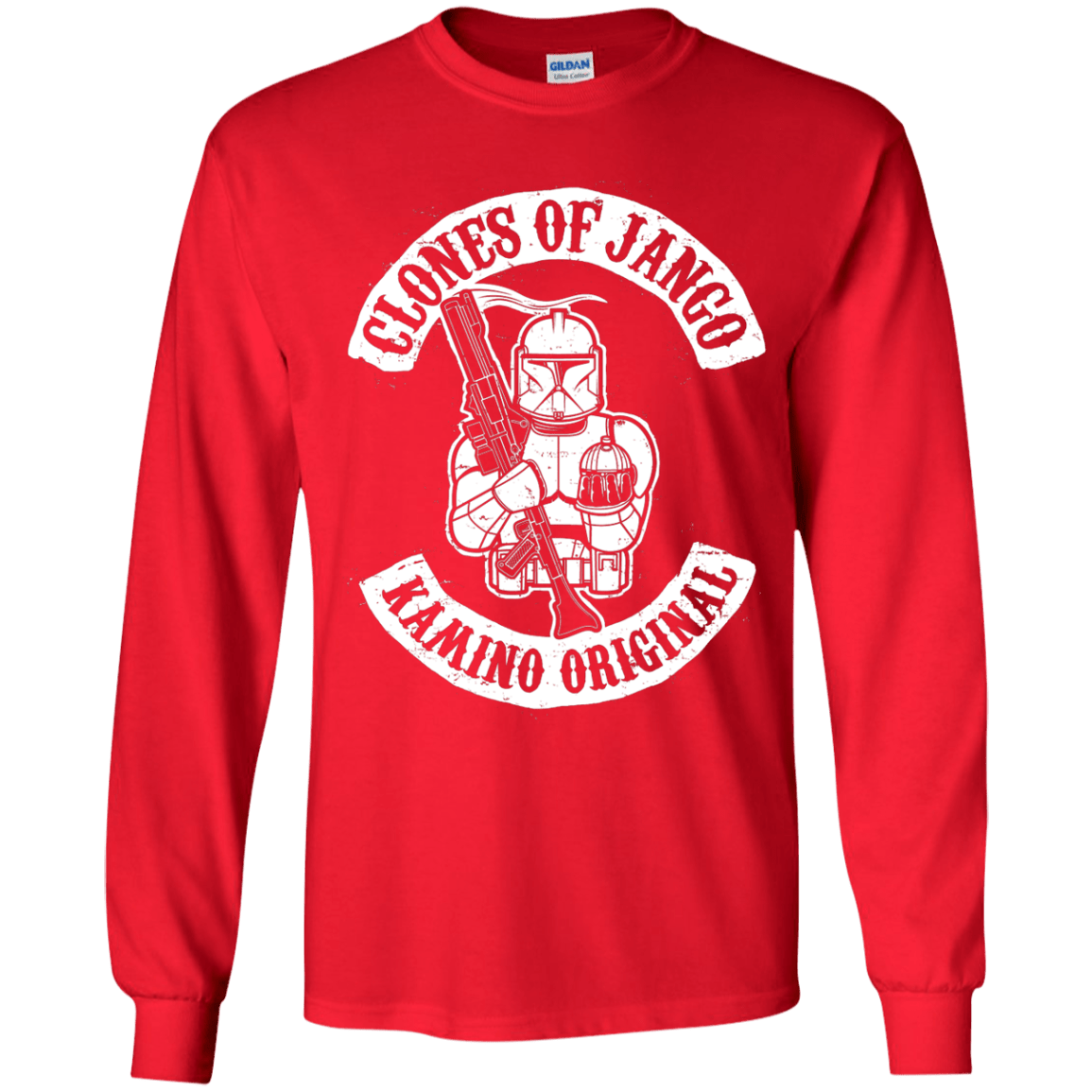 T-Shirts Red / YS Clones of Jango Youth Long Sleeve T-Shirt