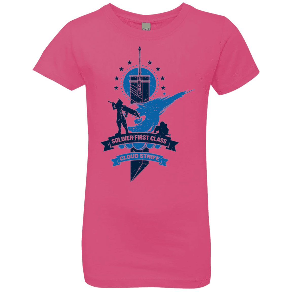 T-Shirts Hot Pink / YXS Cloud Strife White Girls Premium T-Shirt