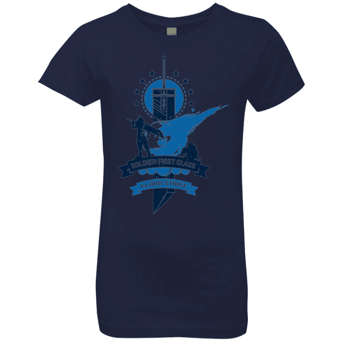 T-Shirts Midnight Navy / YXS Cloud Strife White Girls Premium T-Shirt