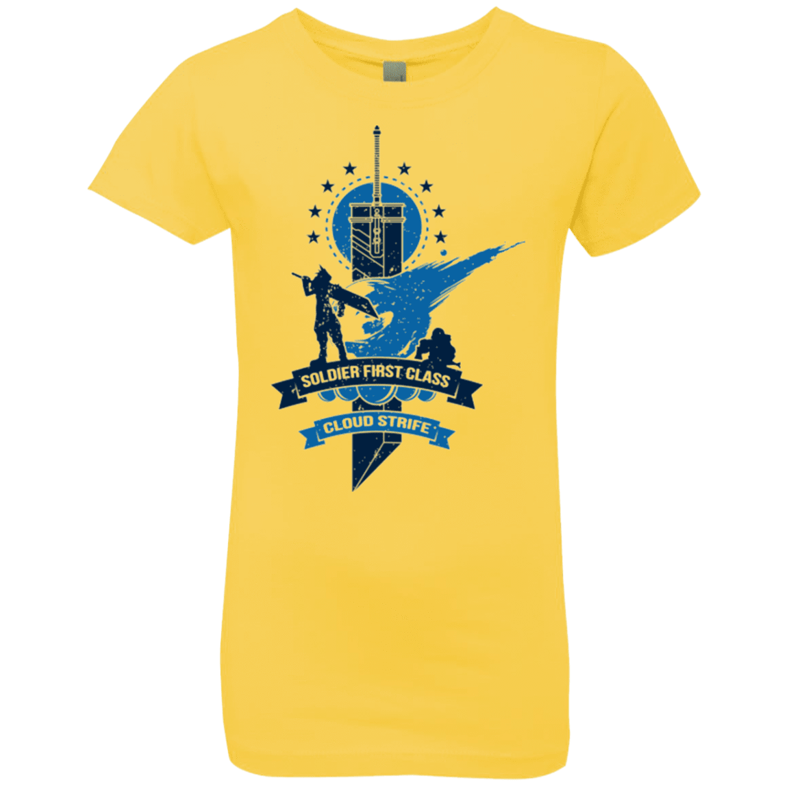 T-Shirts Vibrant Yellow / YXS Cloud Strife White Girls Premium T-Shirt