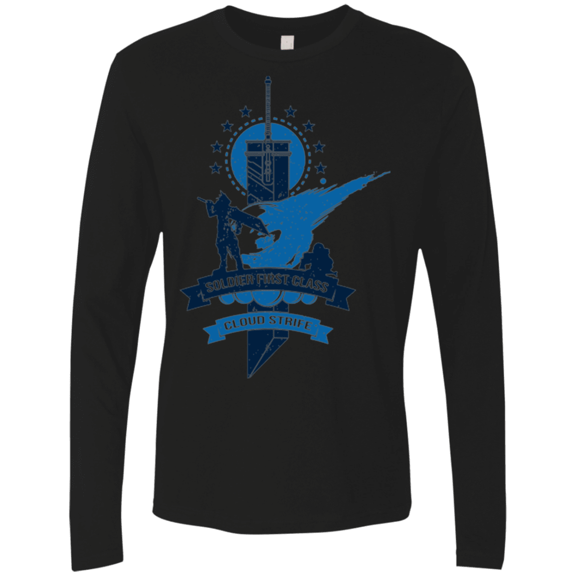 T-Shirts Black / Small Cloud Strife White Men's Premium Long Sleeve