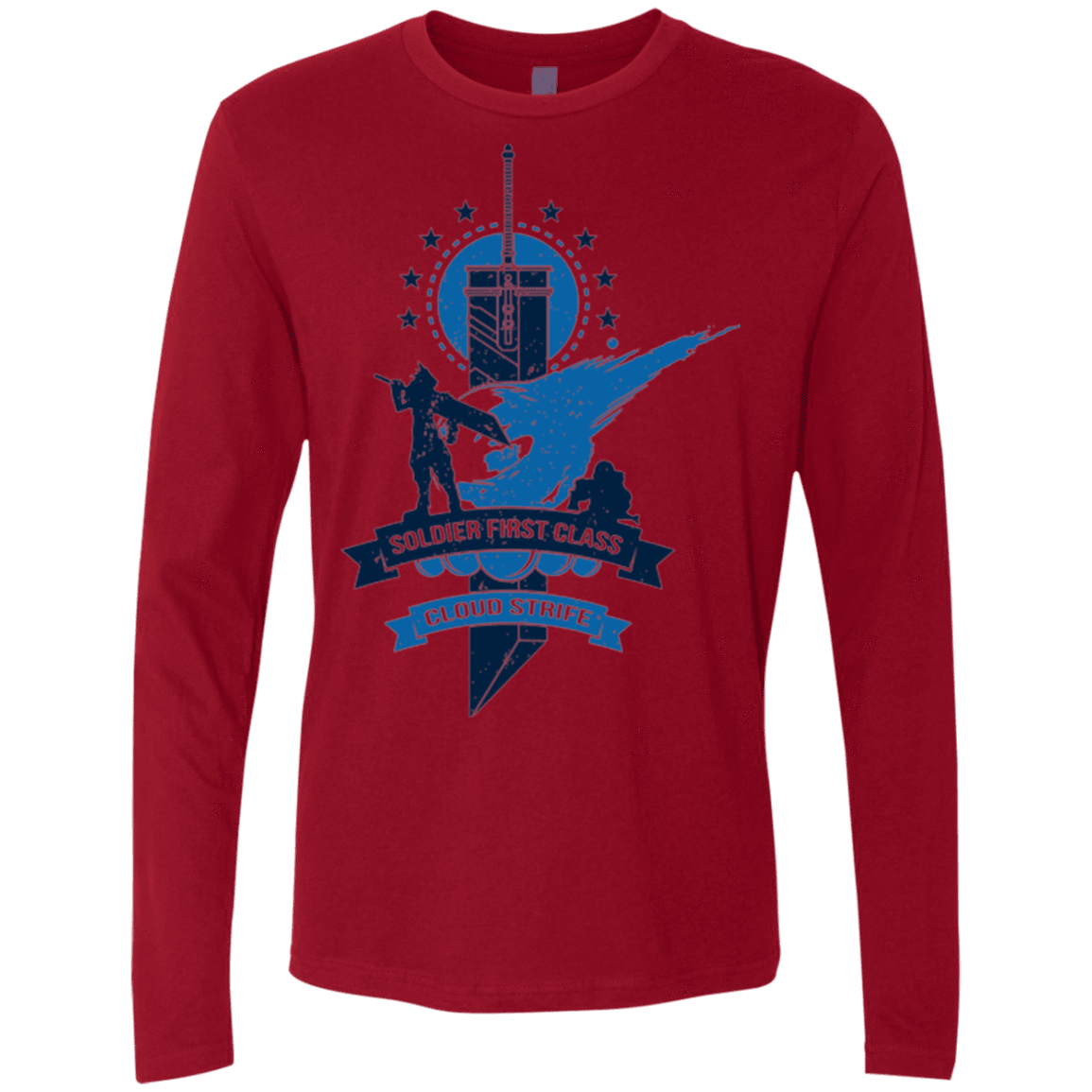 T-Shirts Cardinal / Small Cloud Strife White Men's Premium Long Sleeve