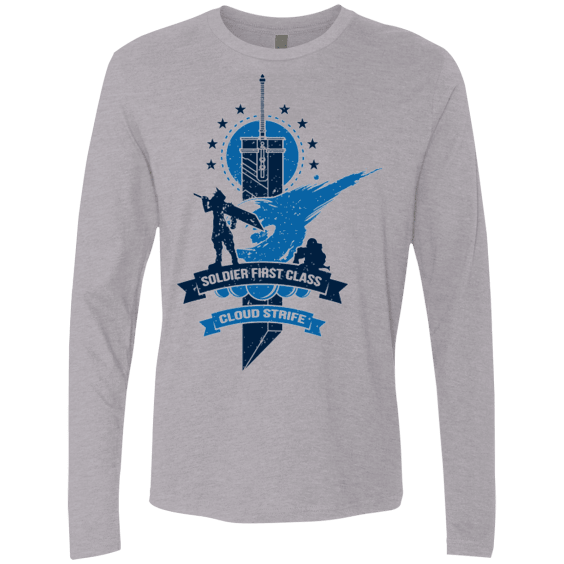 T-Shirts Heather Grey / Small Cloud Strife White Men's Premium Long Sleeve