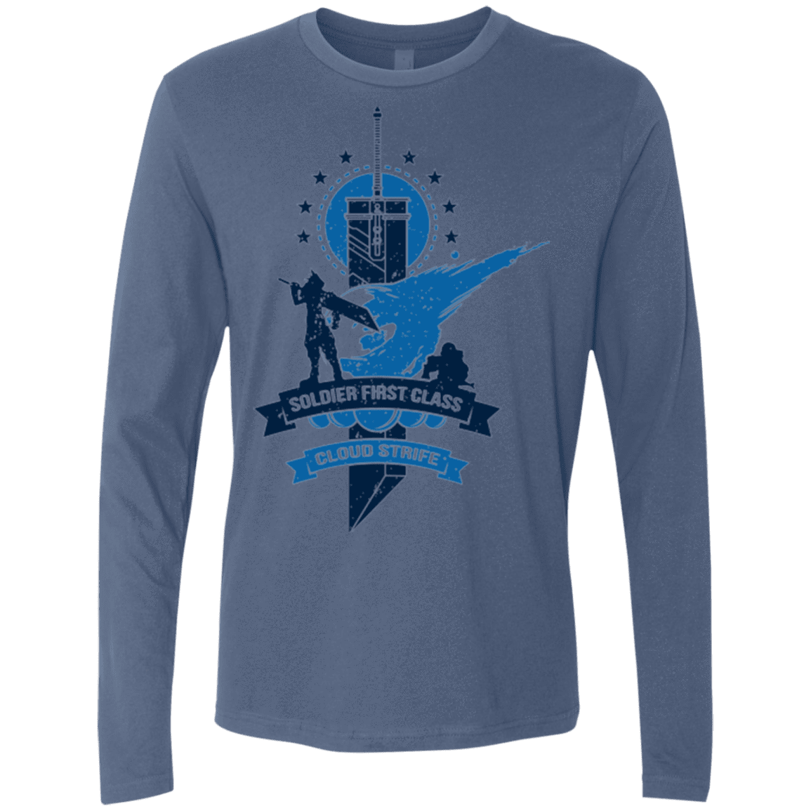 T-Shirts Indigo / Small Cloud Strife White Men's Premium Long Sleeve