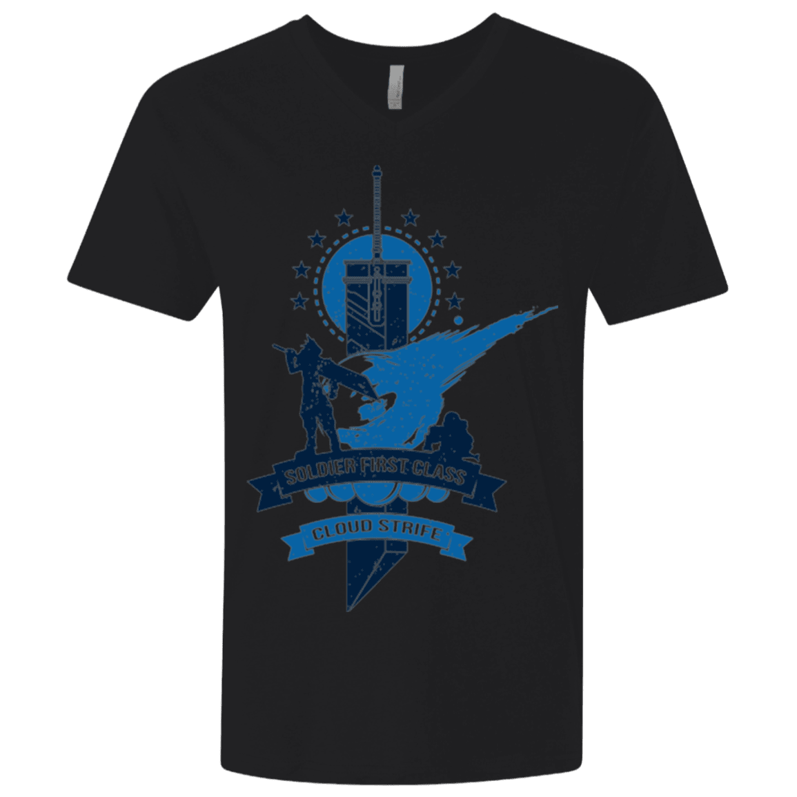 T-Shirts Black / X-Small Cloud Strife White Men's Premium V-Neck