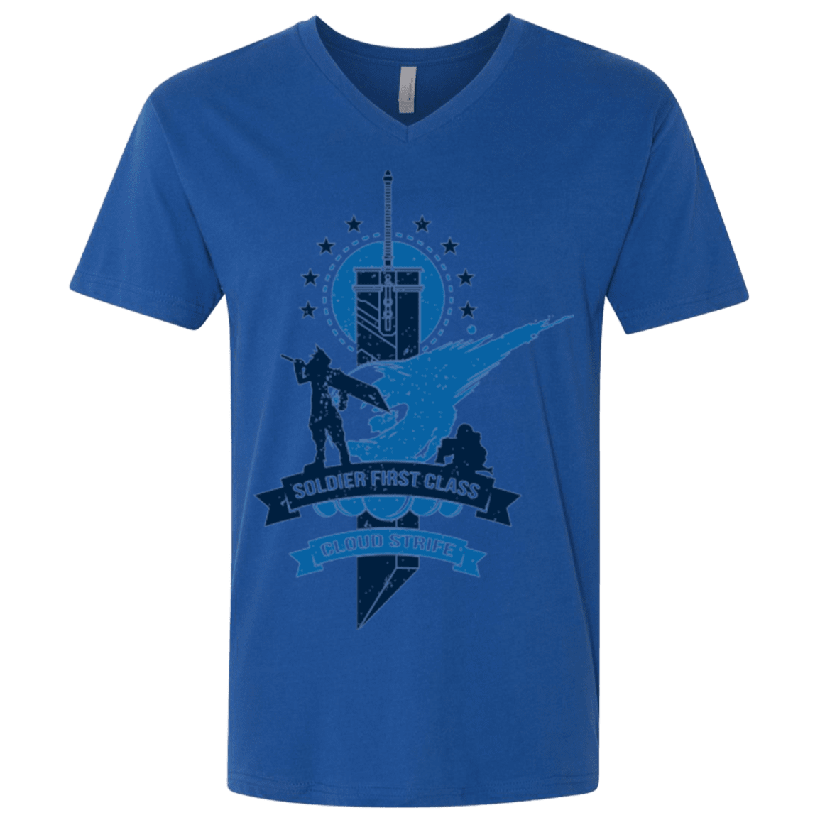 T-Shirts Royal / X-Small Cloud Strife White Men's Premium V-Neck