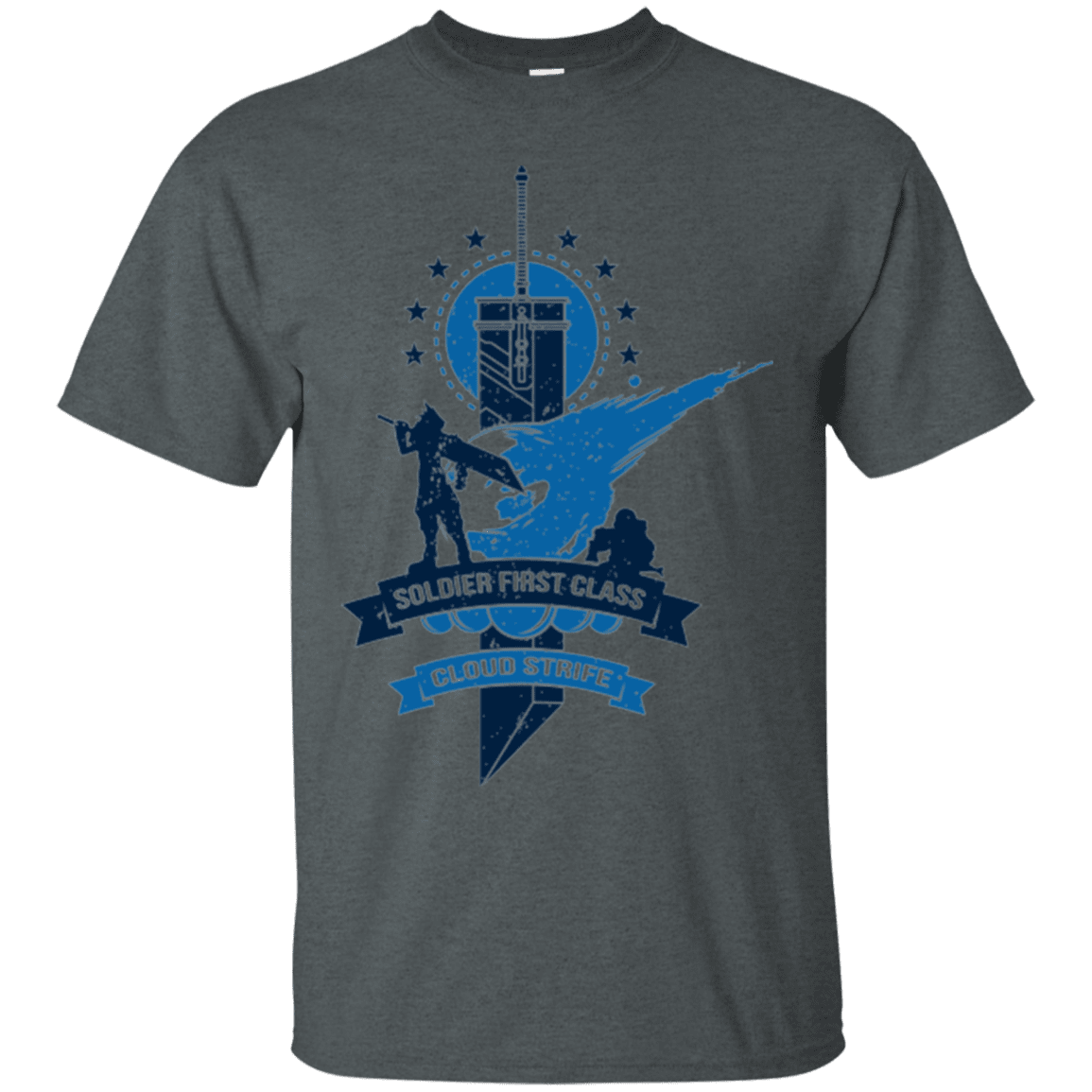 T-Shirts Dark Heather / Small Cloud Strife White T-Shirt