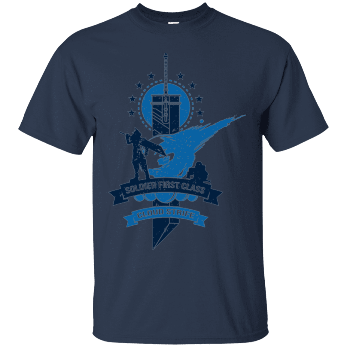 T-Shirts Navy / Small Cloud Strife White T-Shirt