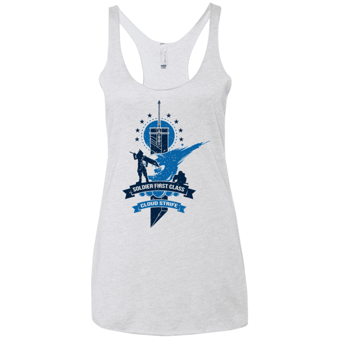 T-Shirts Heather White / X-Small Cloud Strife White Women's Triblend Racerback Tank