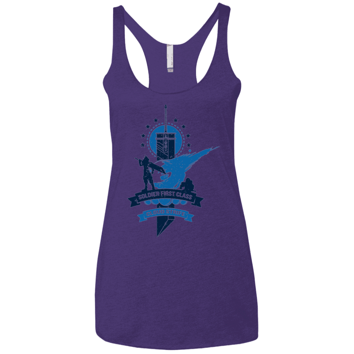 T-Shirts Purple / X-Small Cloud Strife White Women's Triblend Racerback Tank