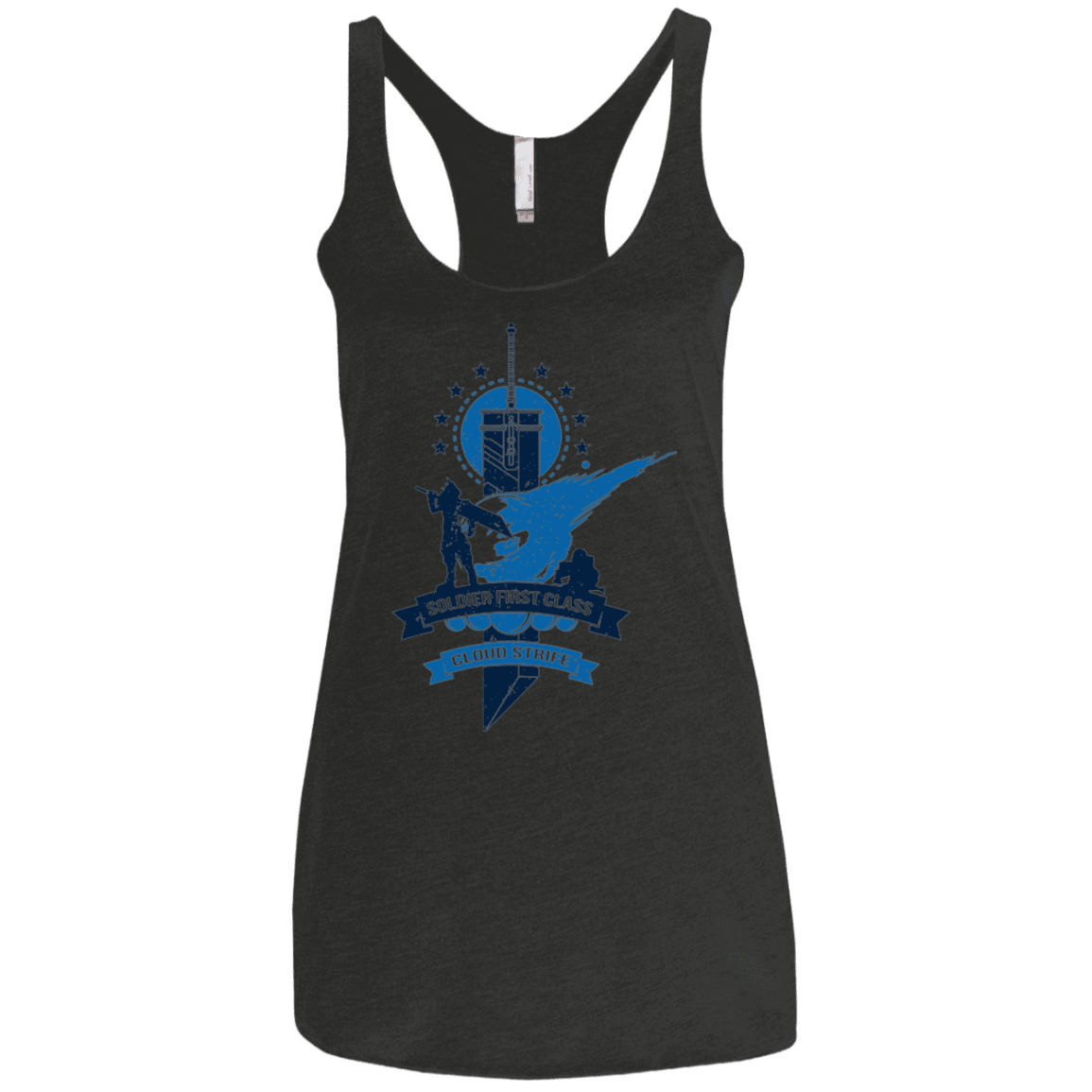 T-Shirts Vintage Black / X-Small Cloud Strife White Women's Triblend Racerback Tank