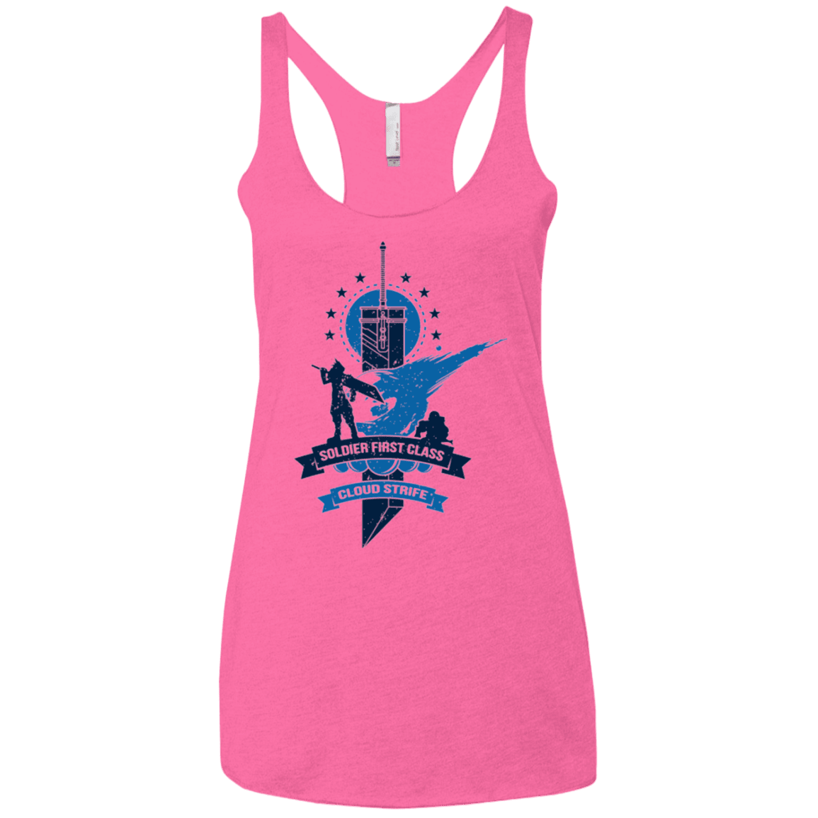 T-Shirts Vintage Pink / X-Small Cloud Strife White Women's Triblend Racerback Tank