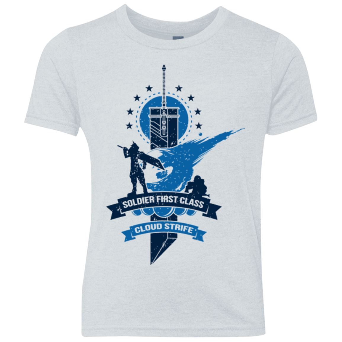 T-Shirts Heather White / YXS Cloud Strife White Youth Triblend T-Shirt