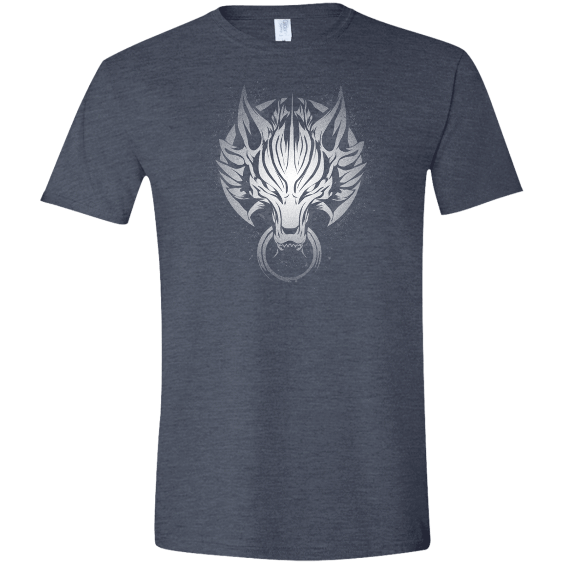 T-Shirts Heather Navy / S Cloudy Wolf Men's Semi-Fitted Softstyle