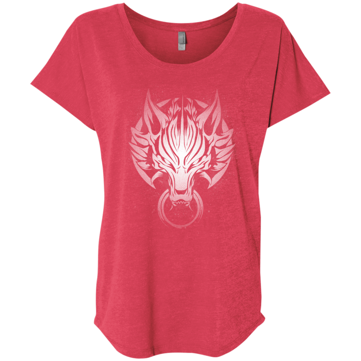 T-Shirts Vintage Red / X-Small Cloudy Wolf Triblend Dolman Sleeve