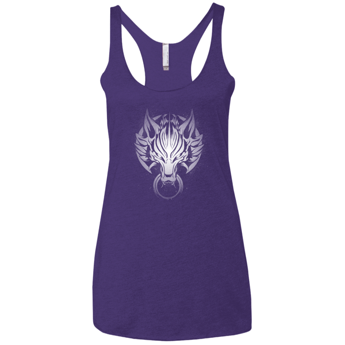 T-Shirts Purple Rush / X-Small Cloudy Wolf Women's Triblend Racerback Tank
