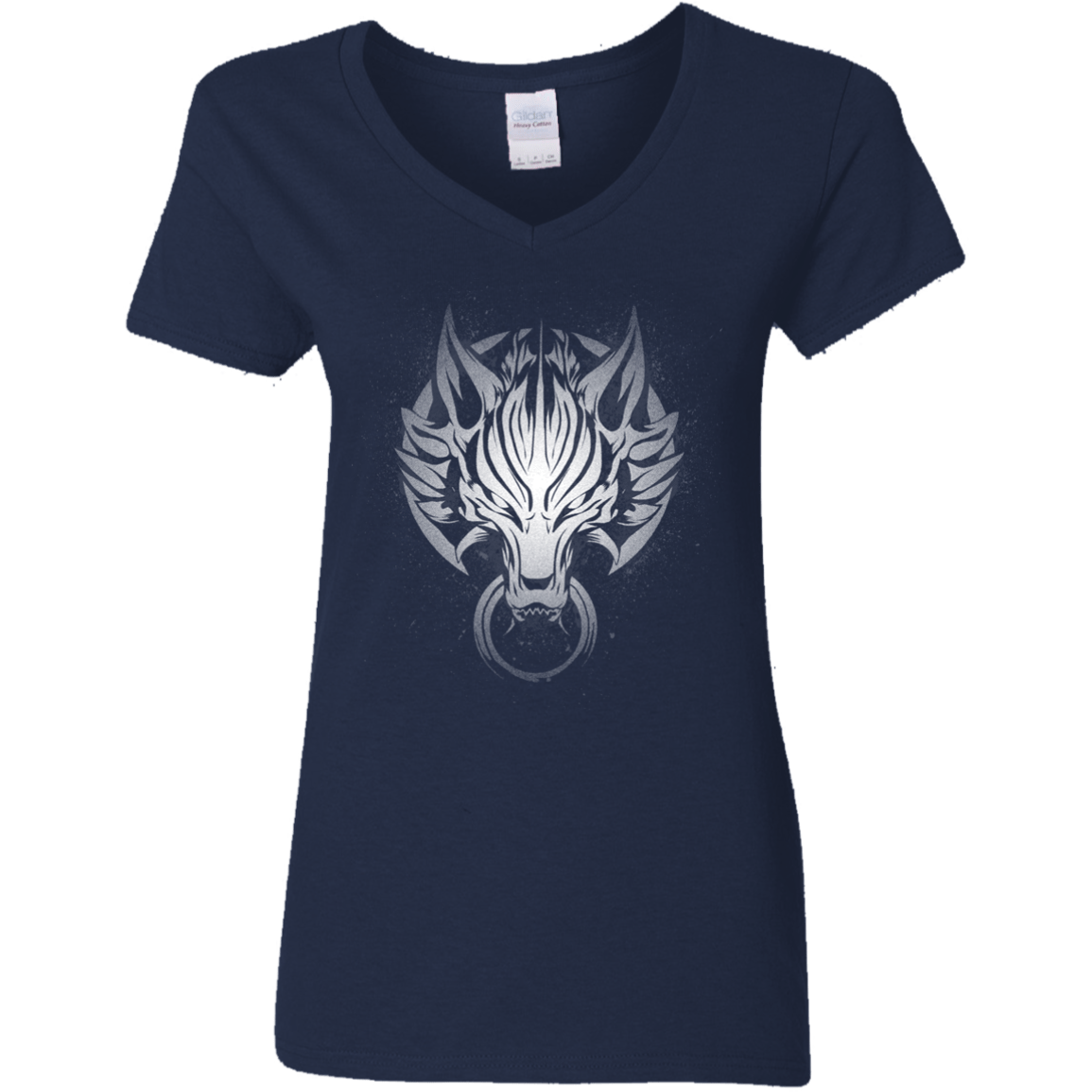 Cloudy Wolf Women's V-Neck T-Shirt