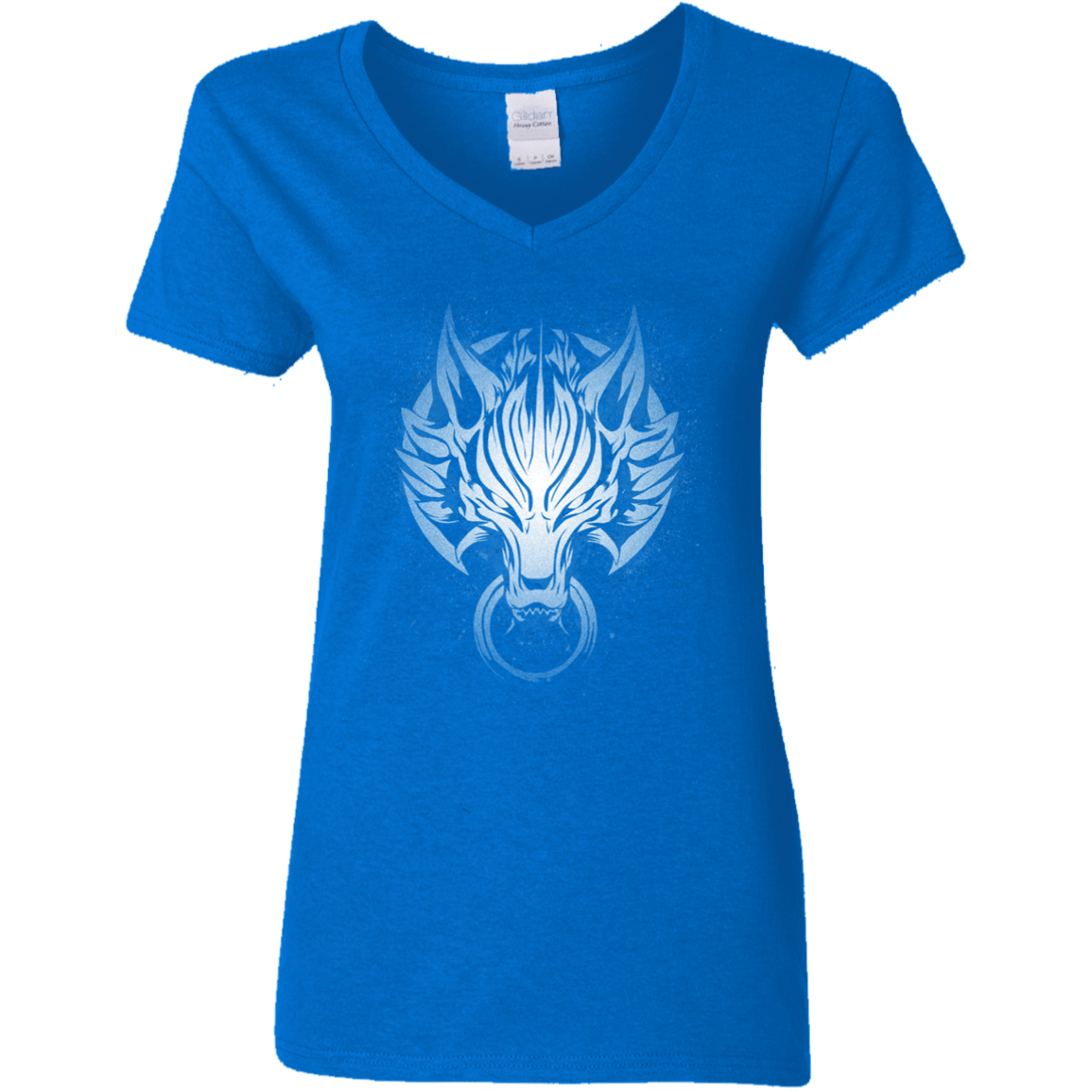 Cloudy Wolf Women's V-Neck T-Shirt