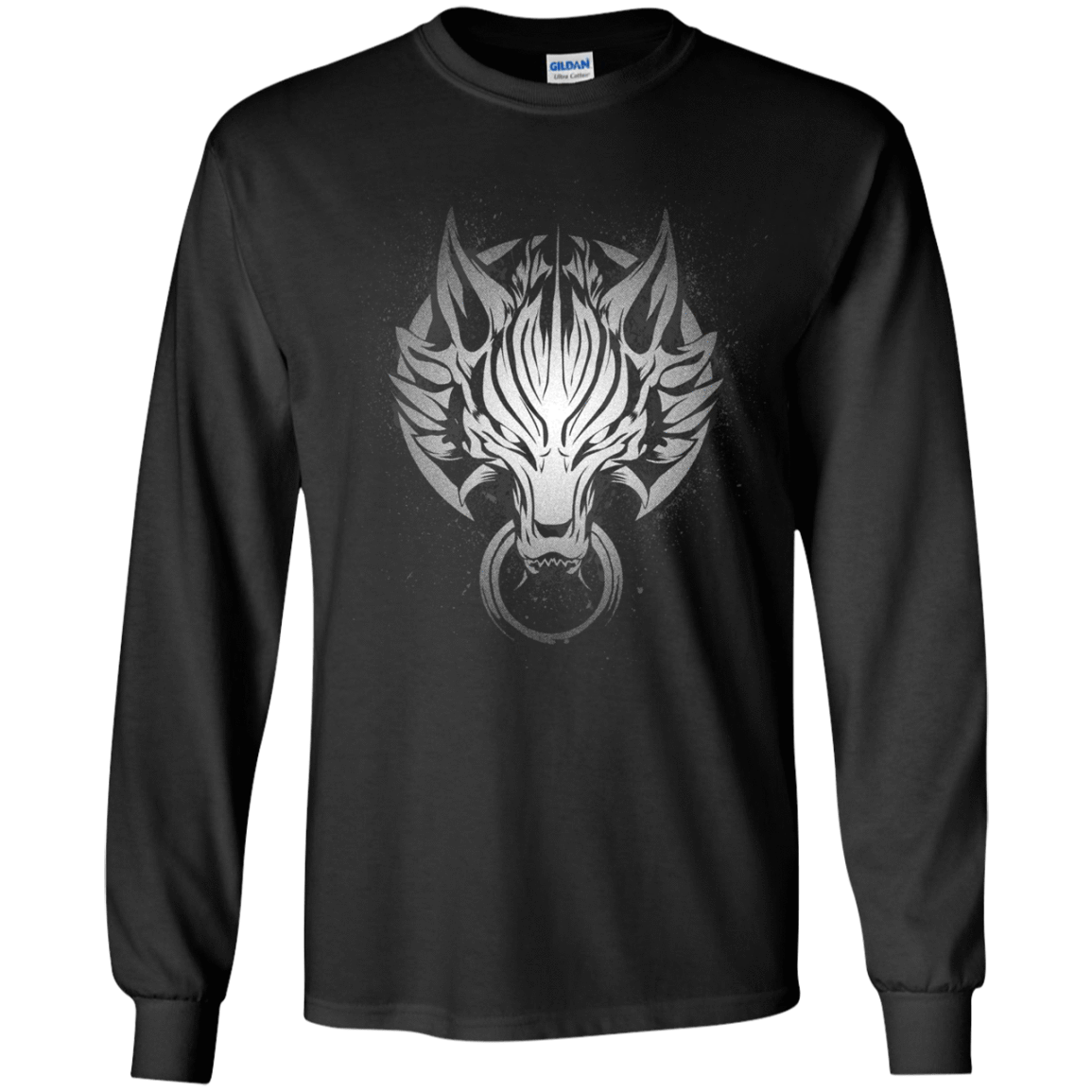 T-Shirts Black / YS Cloudy Wolf Youth Long Sleeve T-Shirt