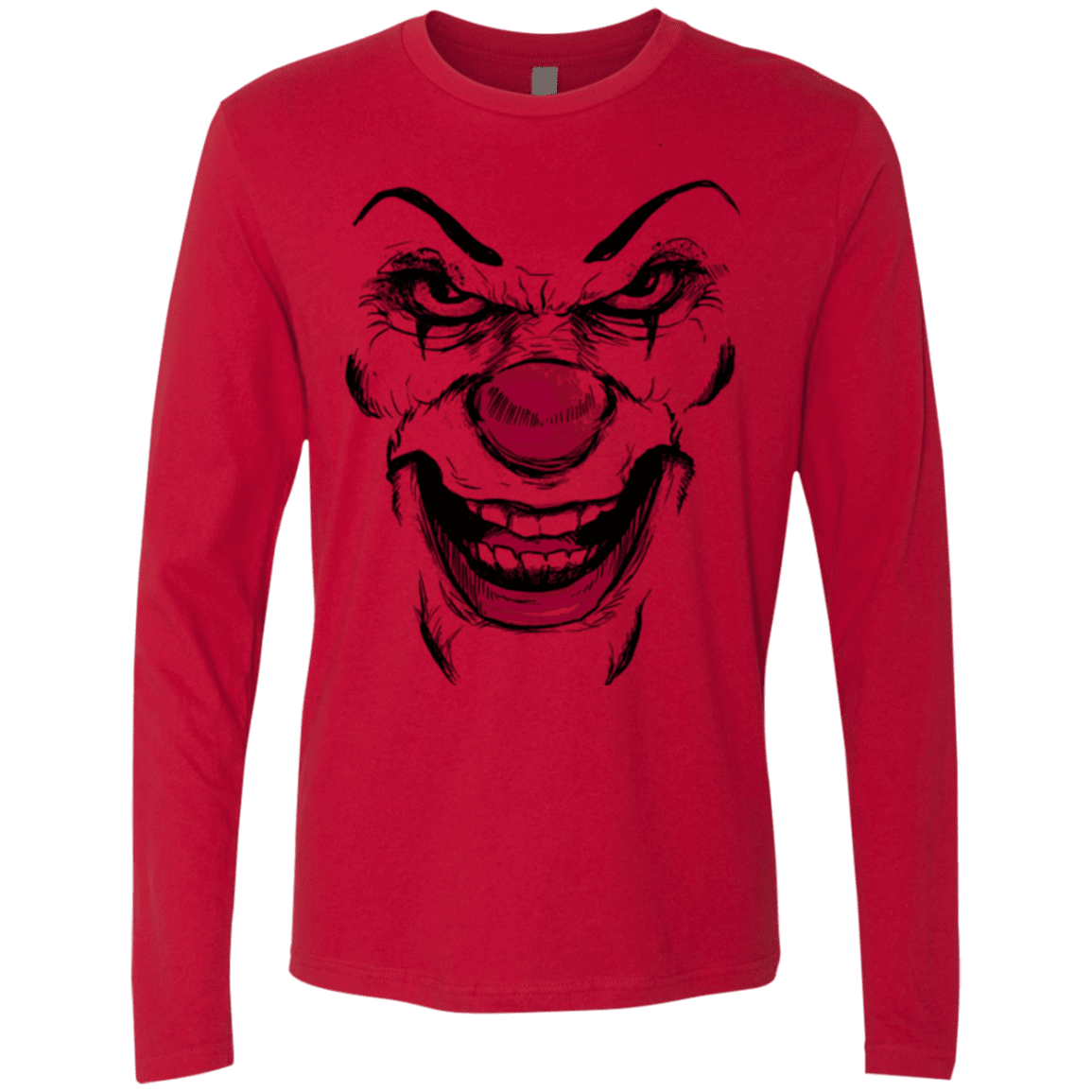 T-Shirts Red / Small Clown Face Men's Premium Long Sleeve