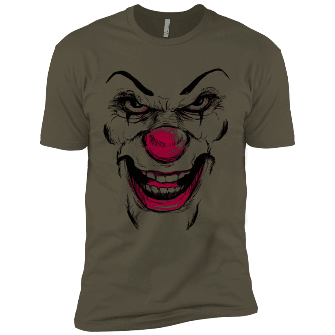 T-Shirts Military Green / X-Small Clown Face Men's Premium T-Shirt