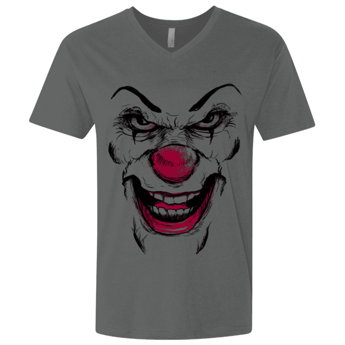 T-Shirts Heavy Metal / X-Small Clown Face Men's Premium V-Neck
