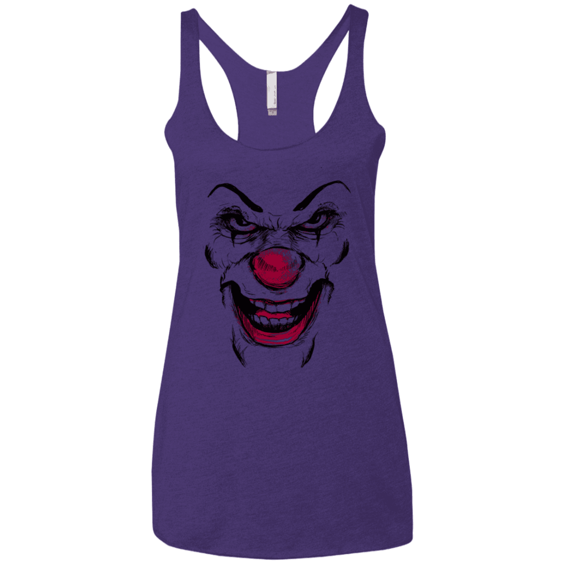 T-Shirts Purple / X-Small Clown Face Women's Triblend Racerback Tank