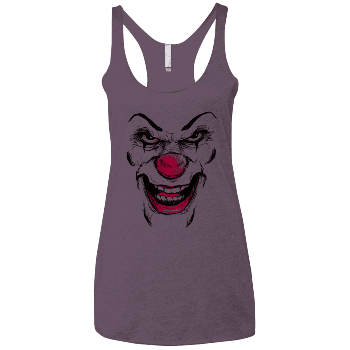 T-Shirts Vintage Purple / X-Small Clown Face Women's Triblend Racerback Tank