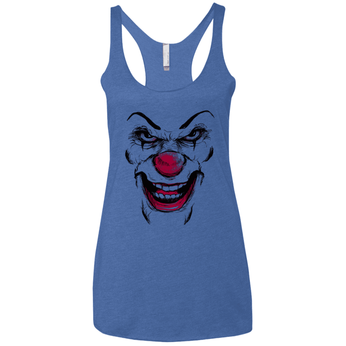 T-Shirts Vintage Royal / X-Small Clown Face Women's Triblend Racerback Tank