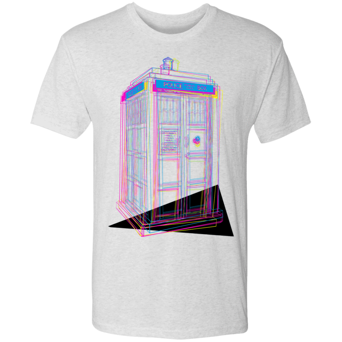 T-Shirts Heather White / S CMY Box Men's Triblend T-Shirt