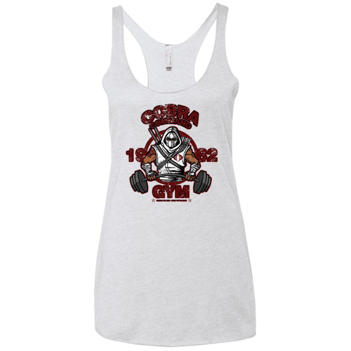 T-Shirts Heather White / X-Small Cobra Command Gym Women's Triblend Racerback Tank