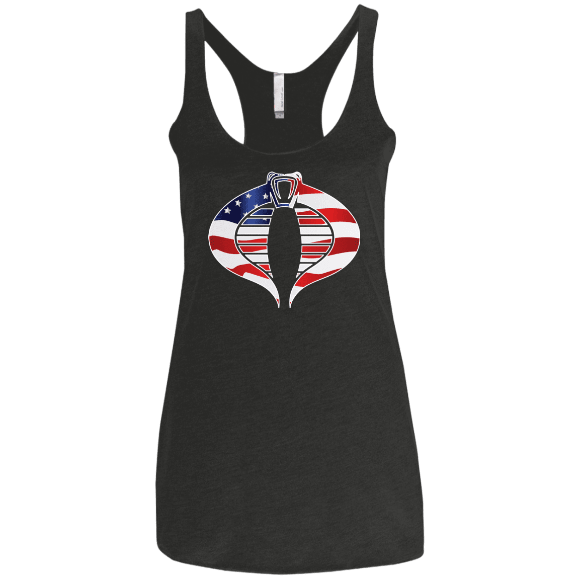 T-Shirts Vintage Black / X-Small COBRA FLAG Women's Triblend Racerback Tank