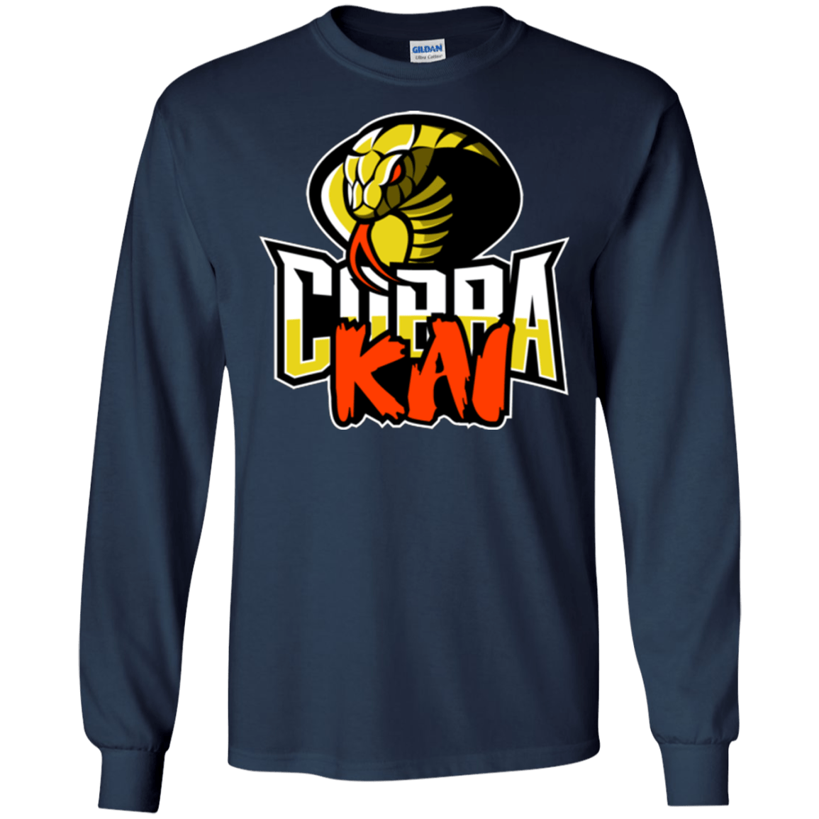T-Shirts Navy / S COBRA KAI Men's Long Sleeve T-Shirt