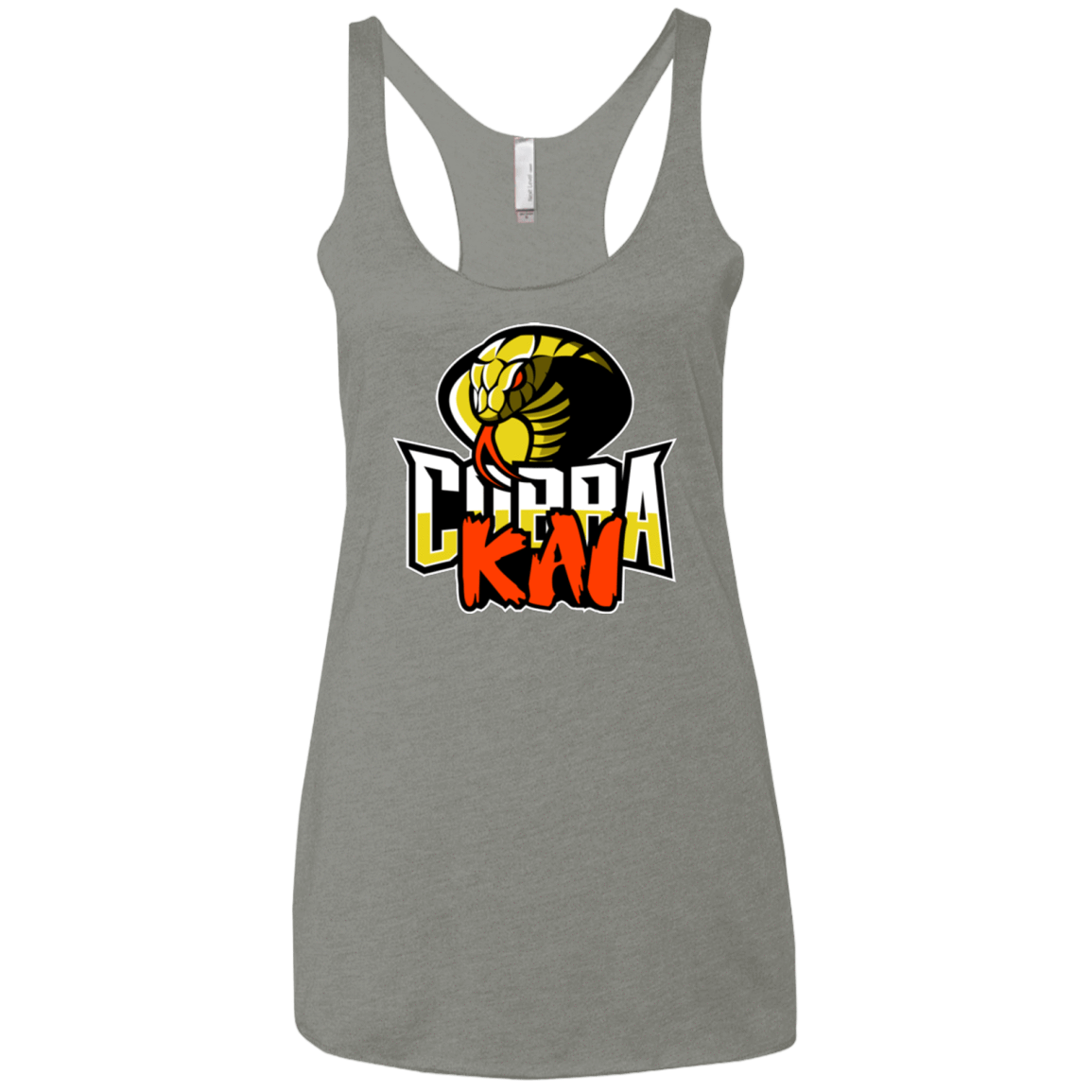 T-Shirts Venetian Grey / X-Small COBRA KAI Women's Triblend Racerback Tank