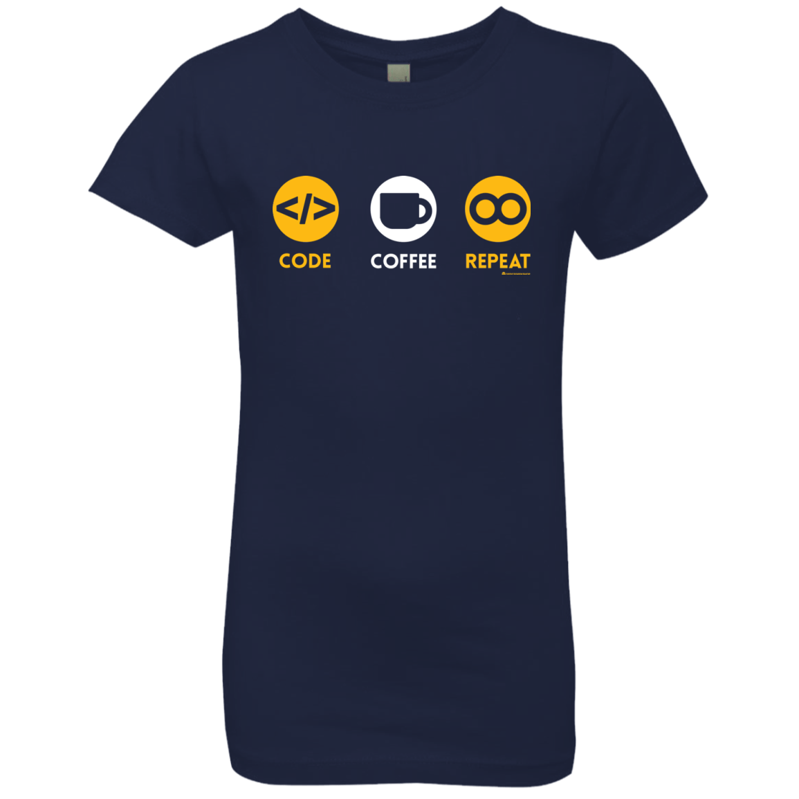 T-Shirts Midnight Navy / YXS Code Coffee Repeat Girls Premium T-Shirt