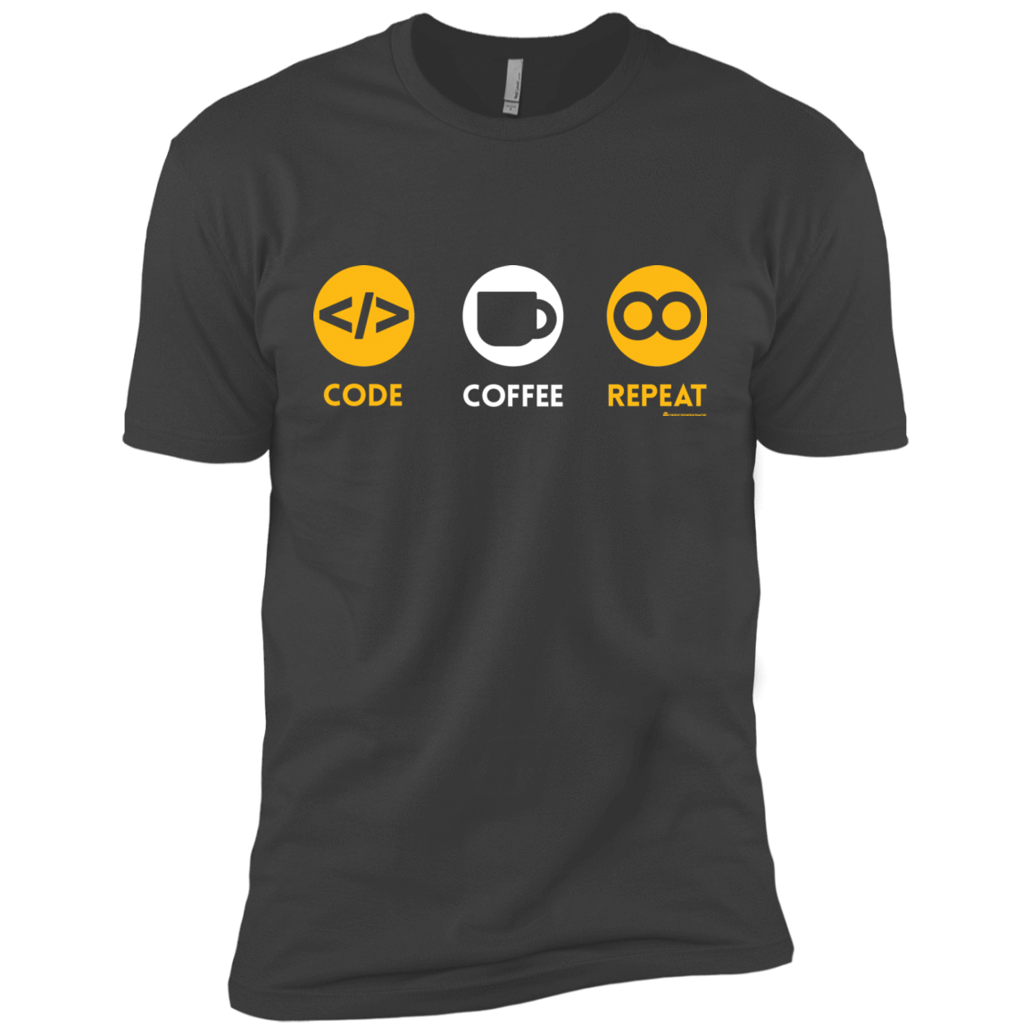 T-Shirts Heavy Metal / X-Small Code Coffee Repeat Men's Premium T-Shirt