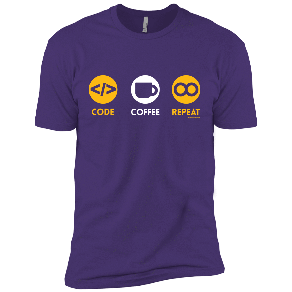 T-Shirts Purple Rush/ / X-Small Code Coffee Repeat Men's Premium T-Shirt