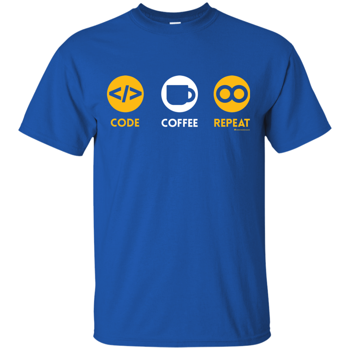 T-Shirts Royal / Small Code Coffee Repeat T-Shirt