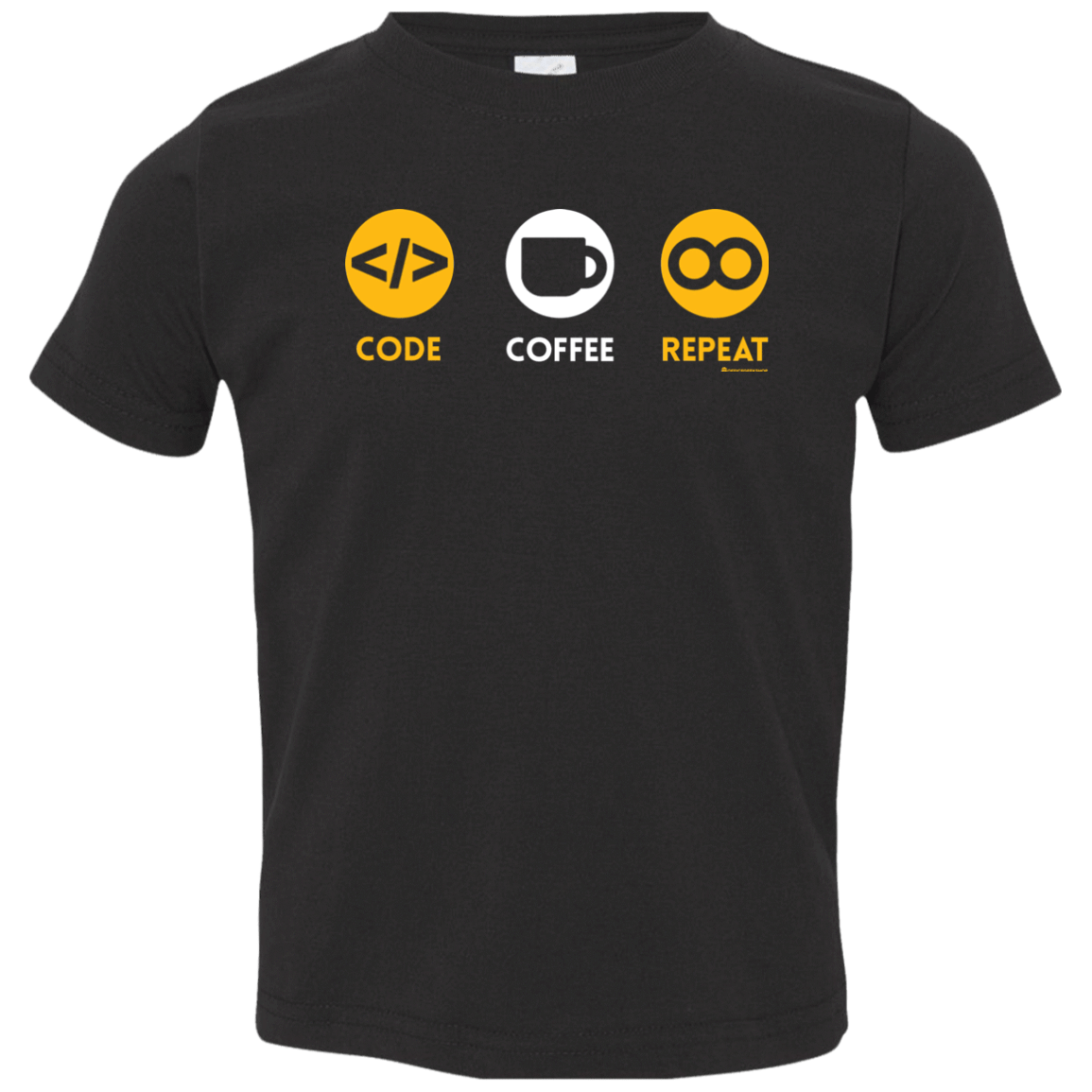 T-Shirts Black / 2T Code Coffee Repeat Toddler Premium T-Shirt