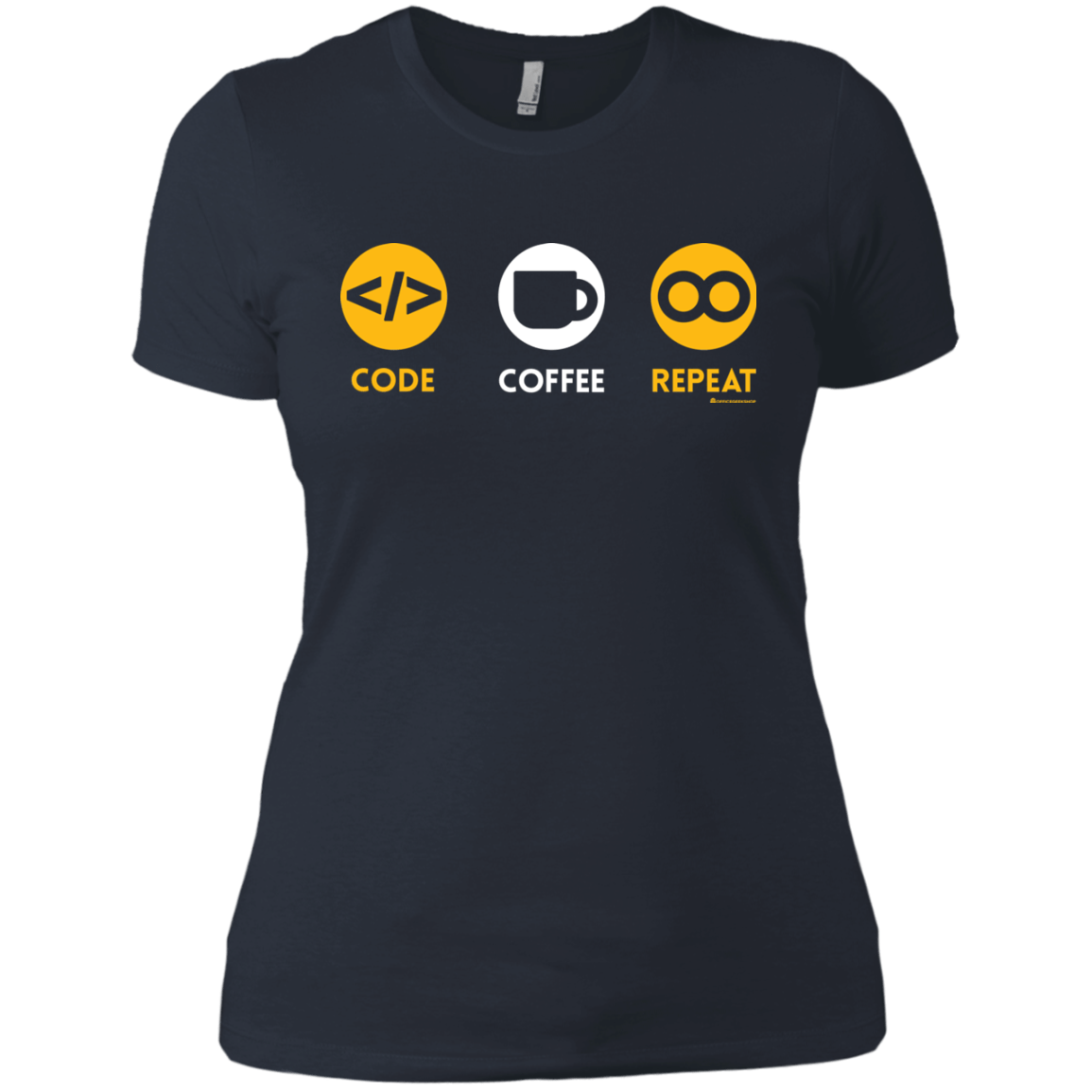 T-Shirts Indigo / X-Small Code Coffee Repeat Women's Premium T-Shirt