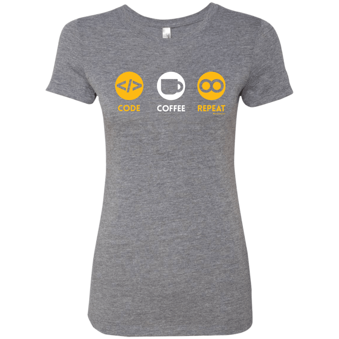 T-Shirts Premium Heather / Small Code Coffee Repeat Women's Triblend T-Shirt