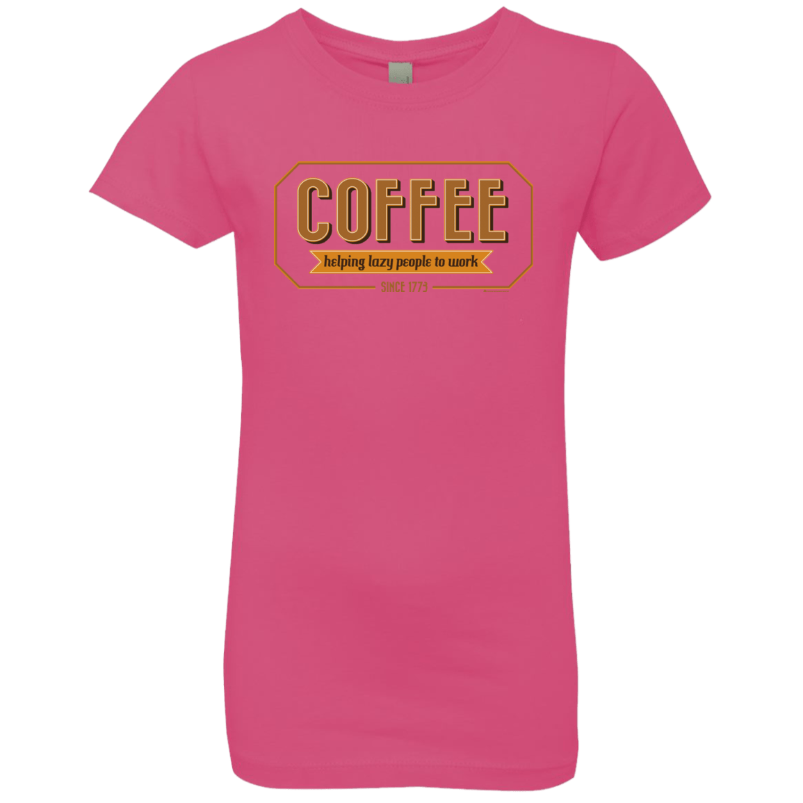 T-Shirts Hot Pink / YXS Coffee For Lazy People Girls Premium T-Shirt