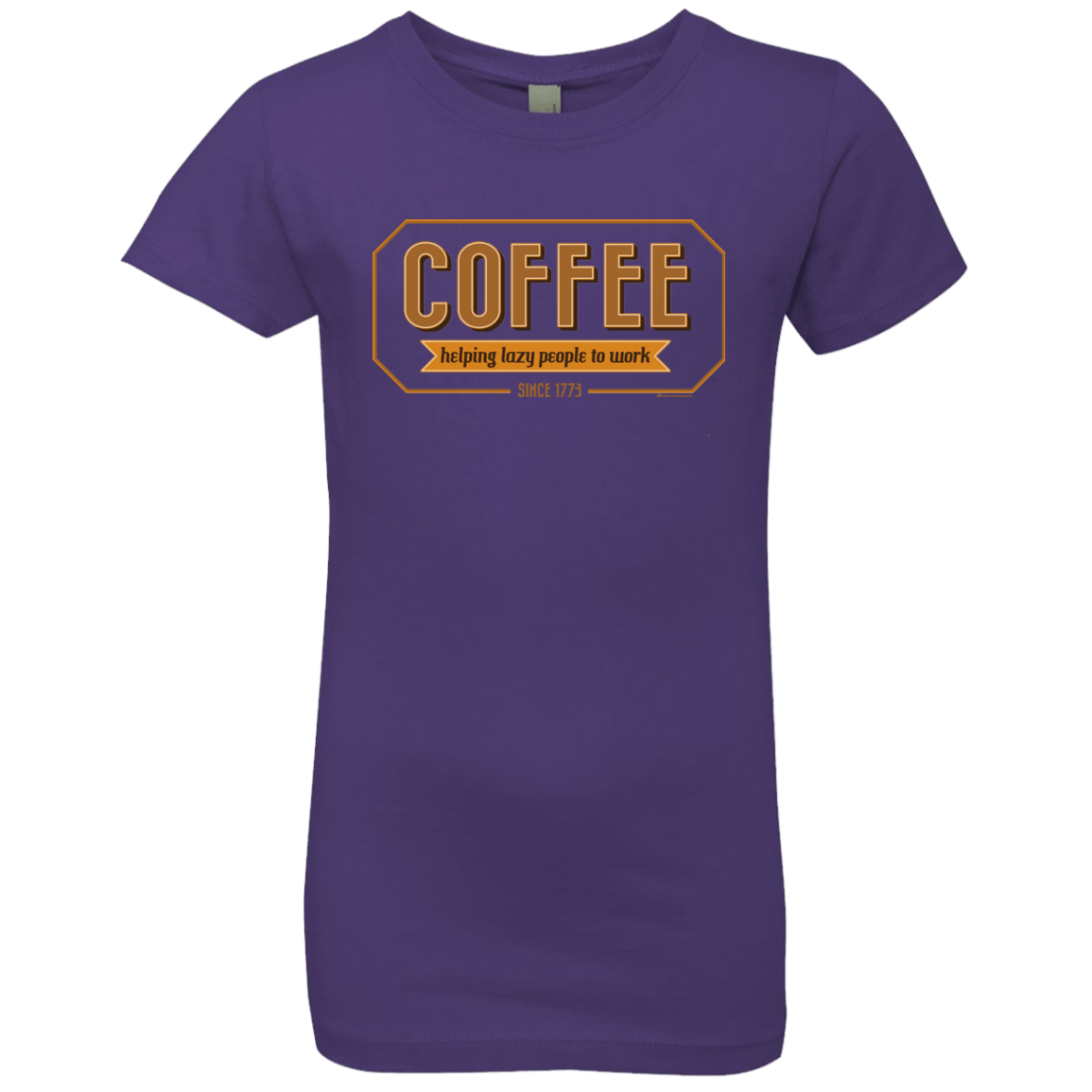 T-Shirts Purple Rush / YXS Coffee For Lazy People Girls Premium T-Shirt