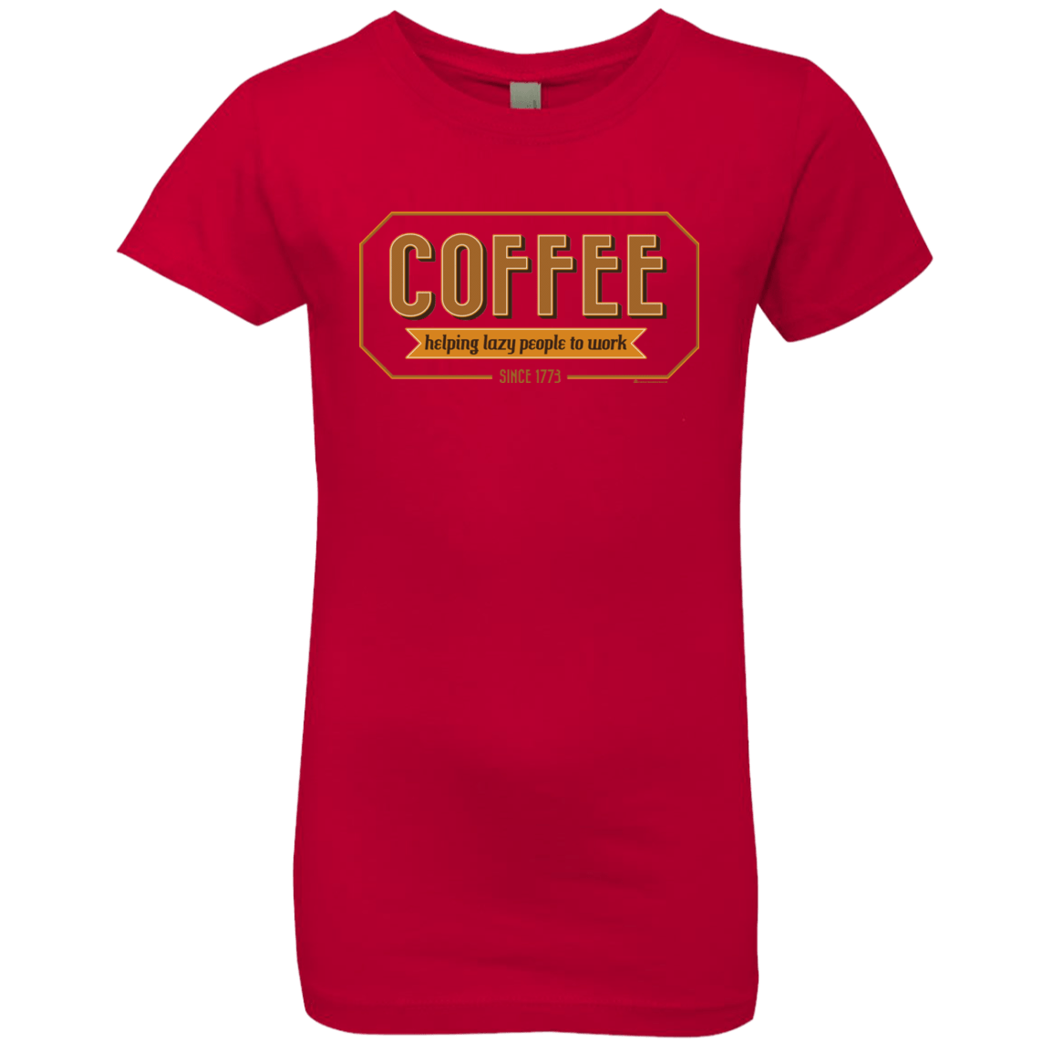 T-Shirts Red / YXS Coffee For Lazy People Girls Premium T-Shirt