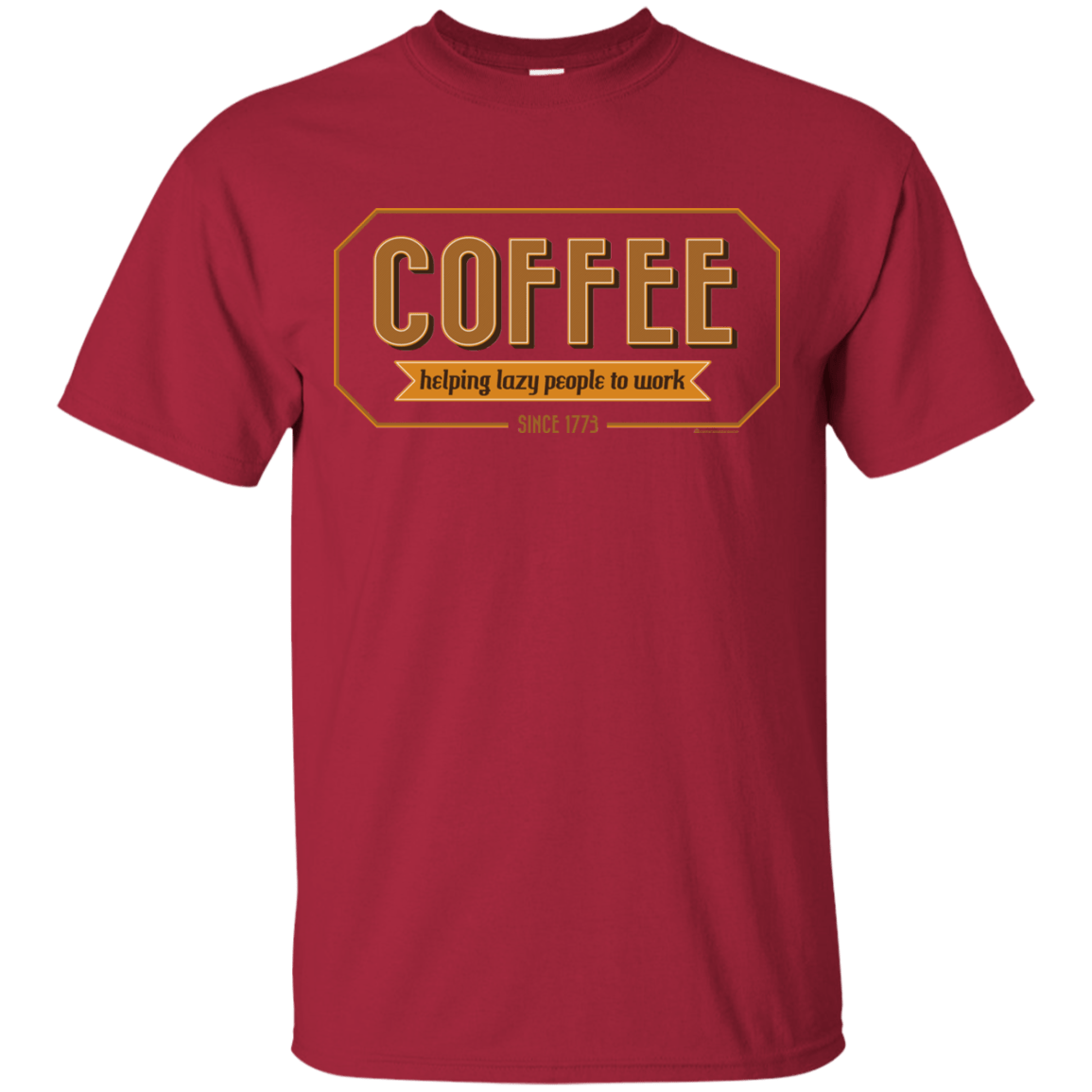 T-Shirts Cardinal / Small Coffee For Lazy People T-Shirt