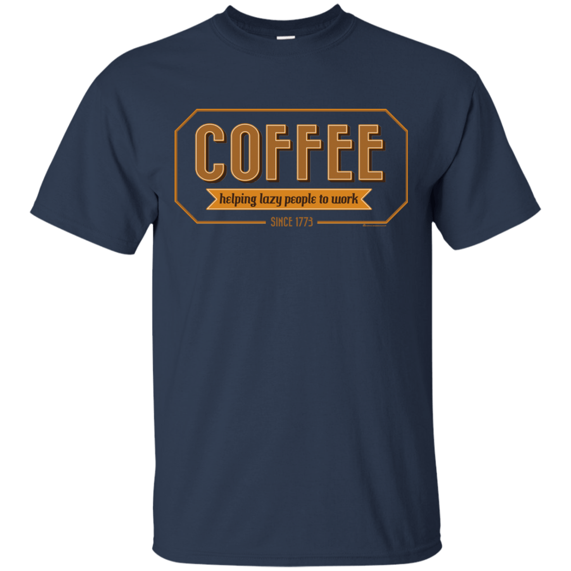 T-Shirts Navy / Small Coffee For Lazy People T-Shirt